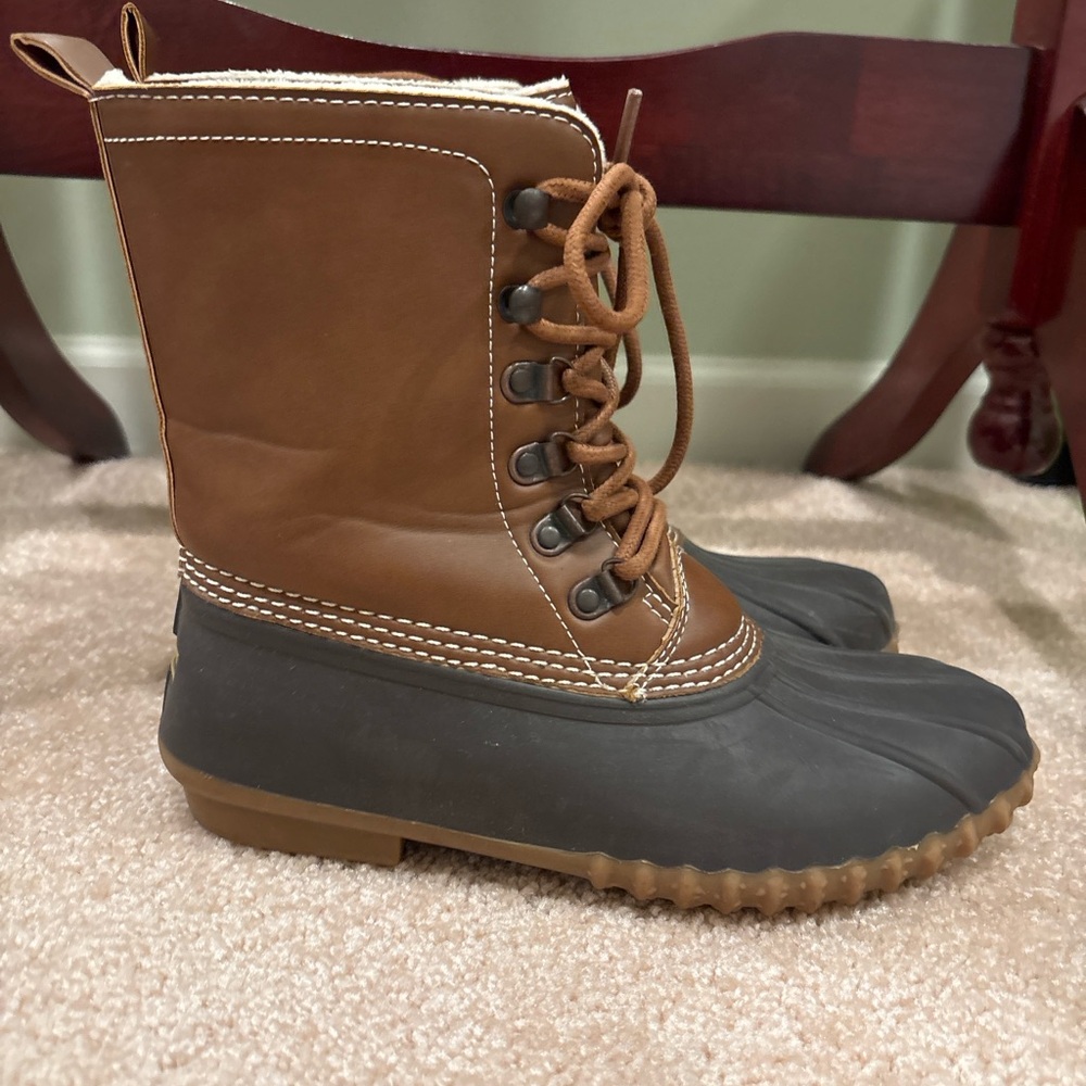 Unionbay Brown Duck Boots Size 6.5 Winter Rain